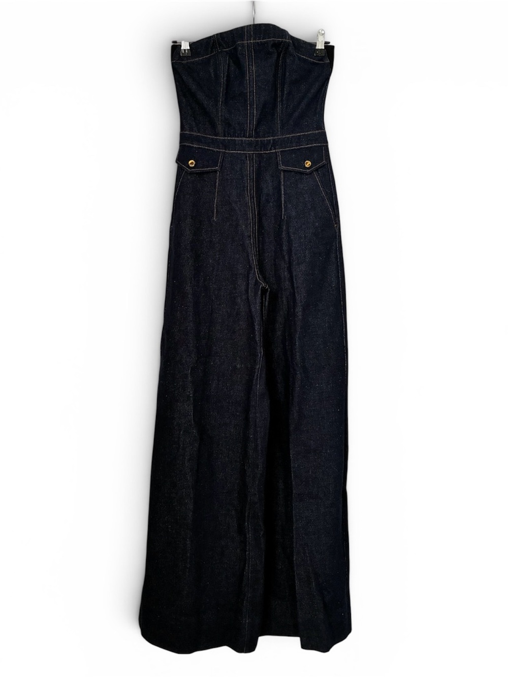 PAIGE Francesca Jumpsuit in Saville Blue Denim Wide Leg Utility One Piece NWT - Picture 8 of 12